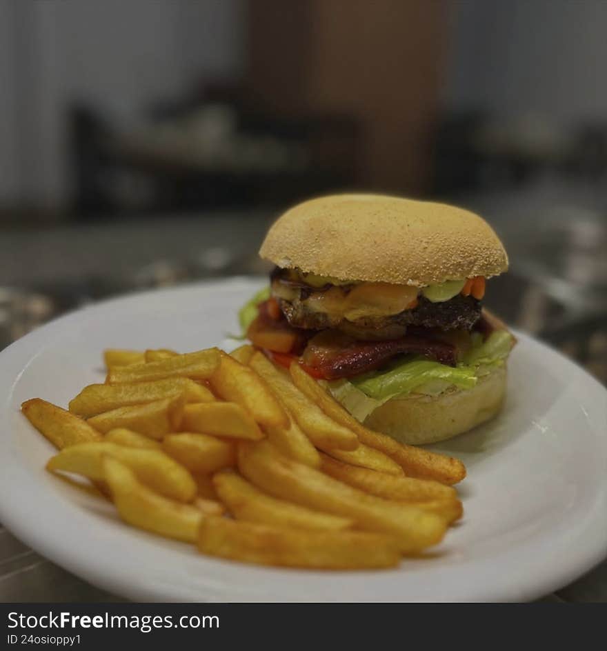 The gourmet picanha burger is a typical fast food dish most loved in Brazil and in the world. The gourmet picanha burger is a typical fast food dish most loved in Brazil and in the world