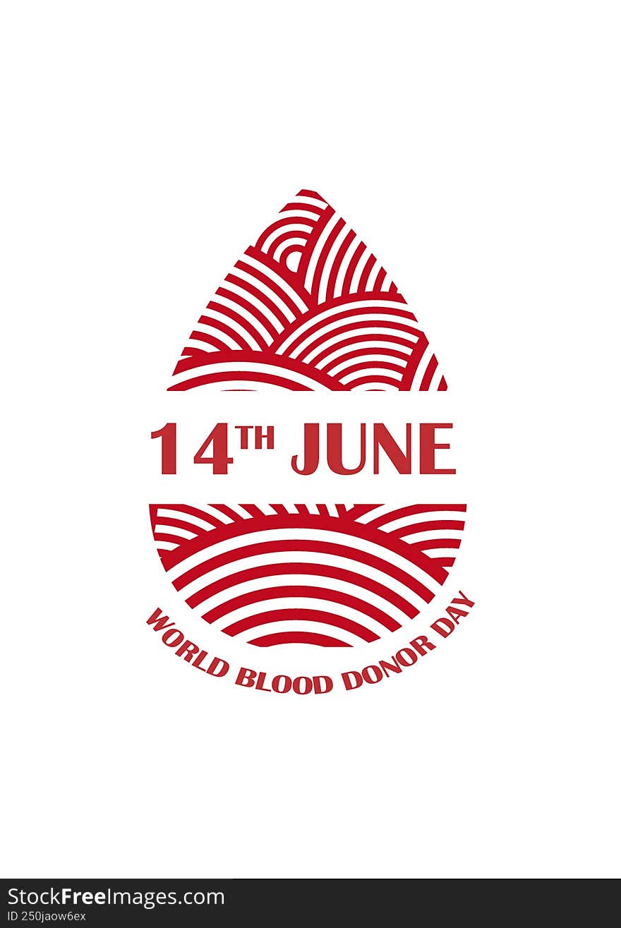 World Blood Donor Day Poster Concept Illustration