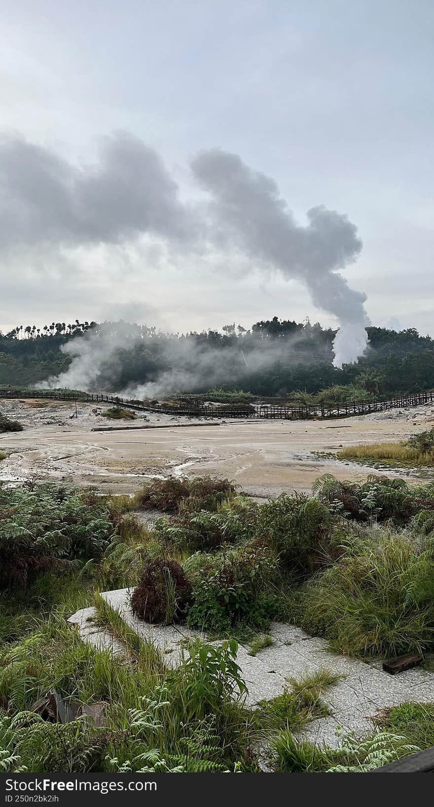 Mountain Hill In Dieng Plateau