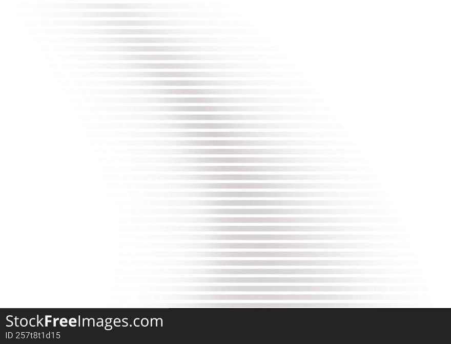 An abstract design of horizontal white and gray lines arranged diagonally across a light background. The varying opacity creates a gradient effect, adding depth, motion, and minimalist color composition.