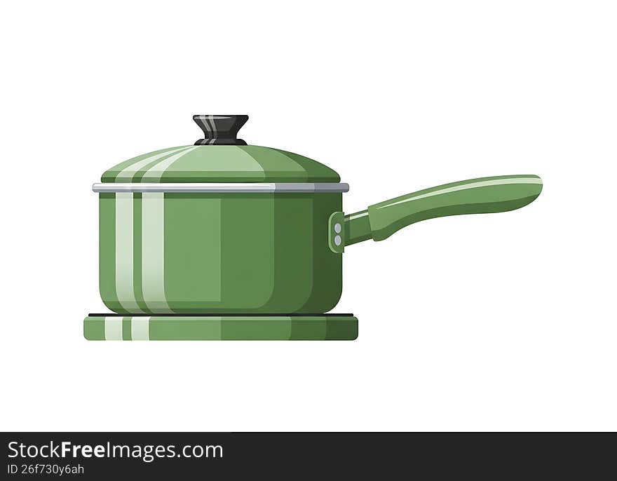 The image shows a stylish green saucepan with a fitted lid and a single ergonomic handle. The saucepan has a glossy finish and is designed for use on stovetops, likely made from stainless steel or a similar durable material. The lid has a small knob on top, which is useful for securing it during cooking. The overall design is minimalist and functional, ideal for culinary tasks in a contemporary. The image shows a stylish green saucepan with a fitted lid and a single ergonomic handle. The saucepan has a glossy finish and is designed for use on stovetops, likely made from stainless steel or a similar durable material. The lid has a small knob on top, which is useful for securing it during cooking. The overall design is minimalist and functional, ideal for culinary tasks in a contemporary